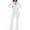 White, variant on Women'S Autumn Ladies Office Rompers Flare Pants Zipper Long Sleeve Turndown Collar Plus Size Jumpsuit