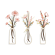 thumbnail image 1 of Jarrón Metálico De Pared Adorno Metal Pared Flores 3 Piezas Malubero Rosa, 1 of 5