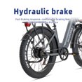 thumbnail image 5 of Hydraulic Brake Commuter E-Bike,R1 Step Electric Bike for Adults with 48V 14Ah Samsung Removable Battery,1000W Peak Motor 28MPH, 26''* 4'' Fat Tire Step-Thru Ebikes for Adults, 7-Speed UL, 5 of 17