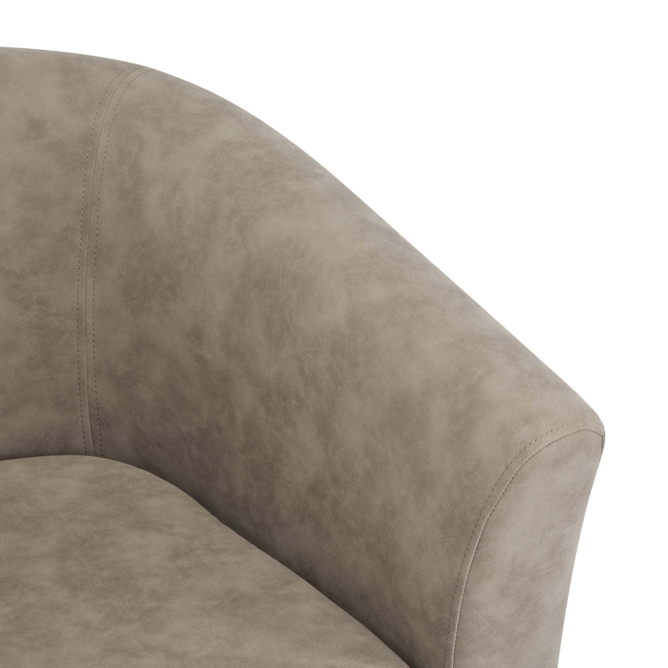 Christopher Knight Home Faux Leather Swivel Accent Arm Chair with Barrel Shape, Apricot Finish