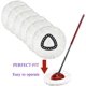 thumbnail image 2 of 6Pcs Spin Mop Refills + 1 Mop Base/Holder for Vileda,O-Cedar Spin Mop, Easy Wring Mop Replacement for Floor Cleaning, Snow White Color, Triangle Shape, 2 of 4