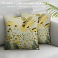 thumbnail image 3 of PRATYUS Throw Pillow Cover Stylish Rural Vintage Flowers Bee Bird Butterfly Dragonfly Home Decor Pillowcase for Sofa 20x20in, 3 of 5