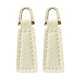 thumbnail image 2 of 2 tiradores de cremallera de cuero artificial para chaqueta. Blanco, 2 of 9