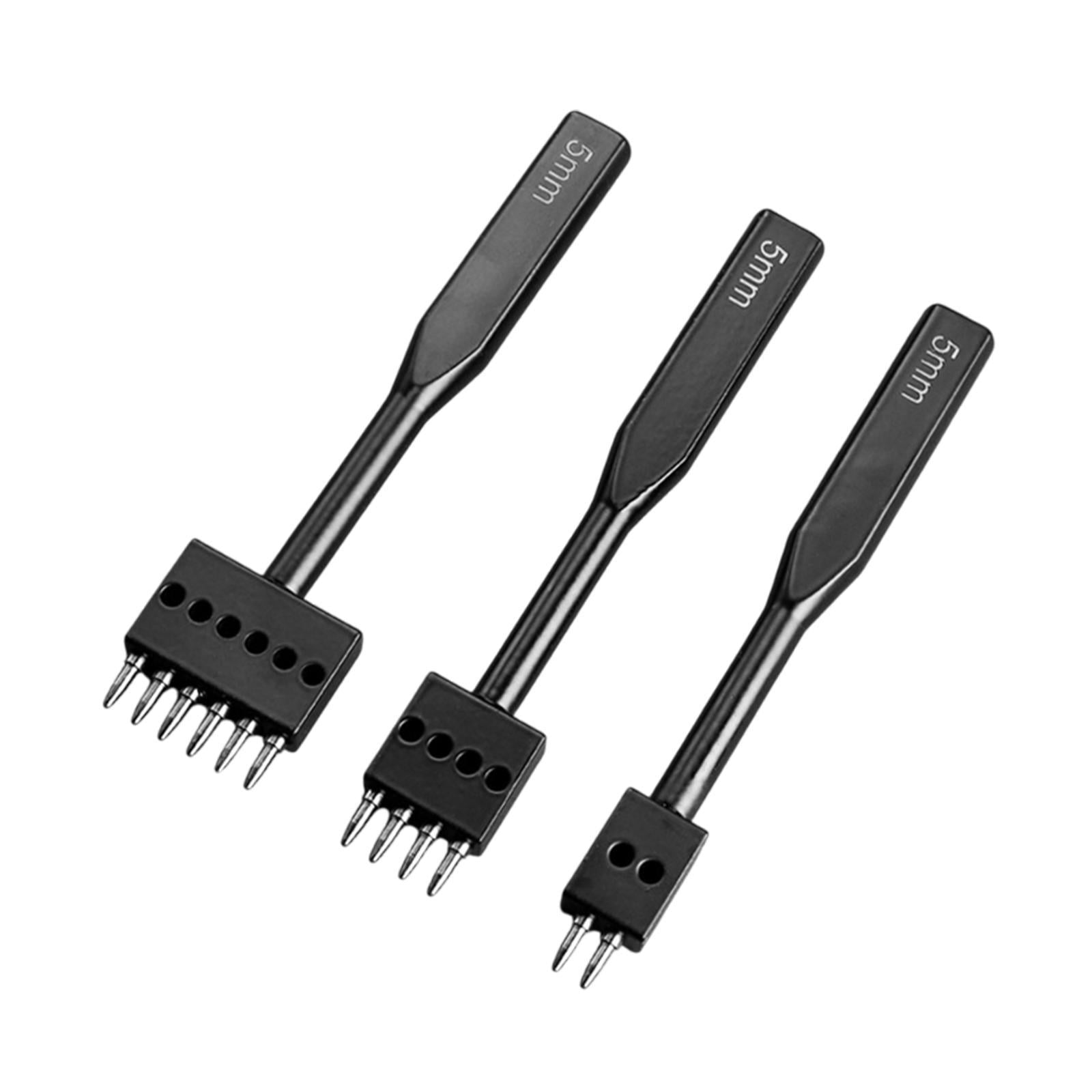 Tachiuwa Leather Hole Puncher Tools Leathercraft Punching Devices Easy to Use Leather Working Tools for DIY Crafts Household Beginners 5mm