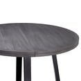 thumbnail image 3 of Table à Manger Ronde en Bois Massif Vieilli 42 Pouces - Gris/noir, 3 of 6
