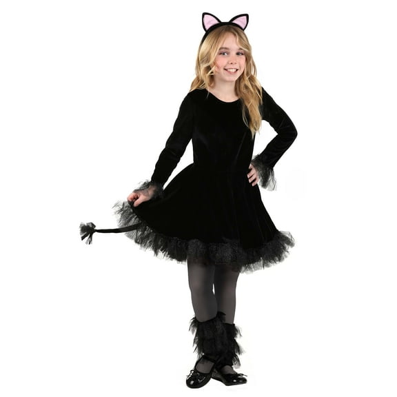 Girl's Precious Black Cat Costume