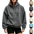 thumbnail image 6 of Leopard Print Pet Pouch Hoodie for Women Long Sleeve Oversized Hooded Sweatshirt for Small Pets Dog Cat Carrier Hoodie, 6 of 9