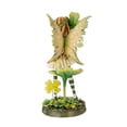 thumbnail image 2 of Pacific Giftware Lucky Clover Fairy Figurine Lucky Green Shamrock Fairy with Striped Stockings and Emerald Wings Perfect for Garden Home Decor for Spring and Nature Accent, 2 of 8