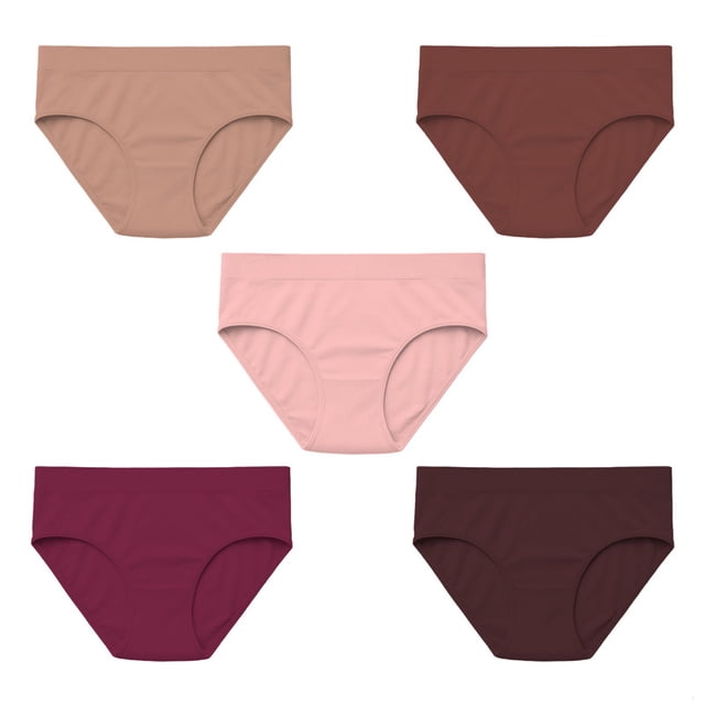Pantaleta Secret Treasures para Mujer, Seamless, Multicolor Talla M 5 Piezas