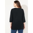thumbnail image 2 of Catherines Women's Plus Size Suprema 3/4 Sleeve V-Neck Tee, 2 of 5