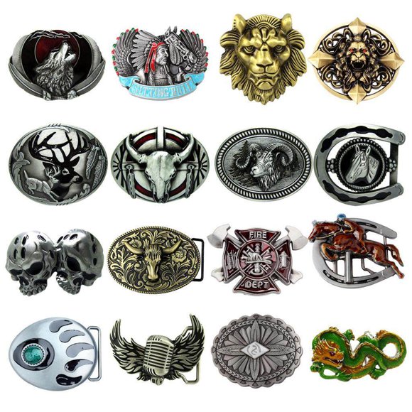 destyer Gothic Keltic Cross 3D Skull Lion Men Unisex Head Men Unisex 3D Heavy Belt Buckle Men Western Celtic
