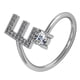 thumbnail image 3 of Minnieouse Mayúscula Anillo abierto Anillos Casa Oficina Joyería Festival Regalo E Type1 NO1, 3 of 5