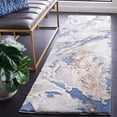 thumbnail image 3 of SAFAVIEH Cyrus Tendrils Abstract Shag Runner Rug, Blue/Beige, 2'2" x 7'9", 3 of 12