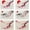 Japanese Cherry Blossom, variant on Pink Shabby Chic Placemats Set of 6,Washable Heat Resistant 12×18 Inch Linen Table Mats Rose Place Mats for Party Outdoor Dining Décor