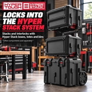 Hyper Tough Hyper Stack 1-Drawer Plastic Tool Box, Black, Compatible with Hyper Stack System