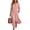 Pink, variant on SAWOBUUN Womens Striped Button Down Shirt Dress 3/4 Sleeve Lapel Side Slit Loose Fit Casual Maxi Dress with Pockets