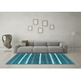 thumbnail image 3 of Ahgly Company Indoor Rectangle Oriental Light Blue Industrial Area Rugs, 2' x 4', 3 of 4