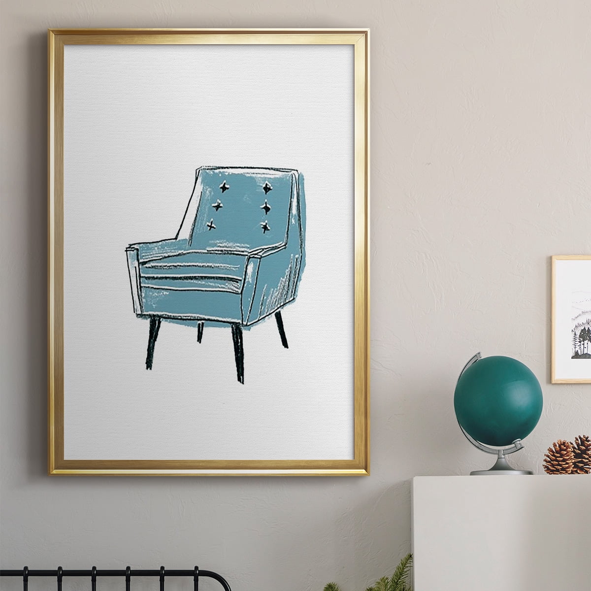Take a Seat X Premium Framed Print, in Gold, Black, or Silver - Ready to Hang