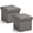 Dark Gray, variant on Ornavo Home 1 Pack Small Storage Ottoman Foldable Collapsible Cube Square Linen Ottoman Foot Rest Stool Seat, for Living Room, Bedroom, Home Office, Dorm - 12 x 12 x 12, Gray