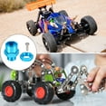 thumbnail image 6 of Uxcell Wheel Hex Hub Adapter with M4 Threaded Axle,12mm to 17mm for 1/10 RC Car Upgrade 1/8 Tires (Sky Blue), 6 of 6
