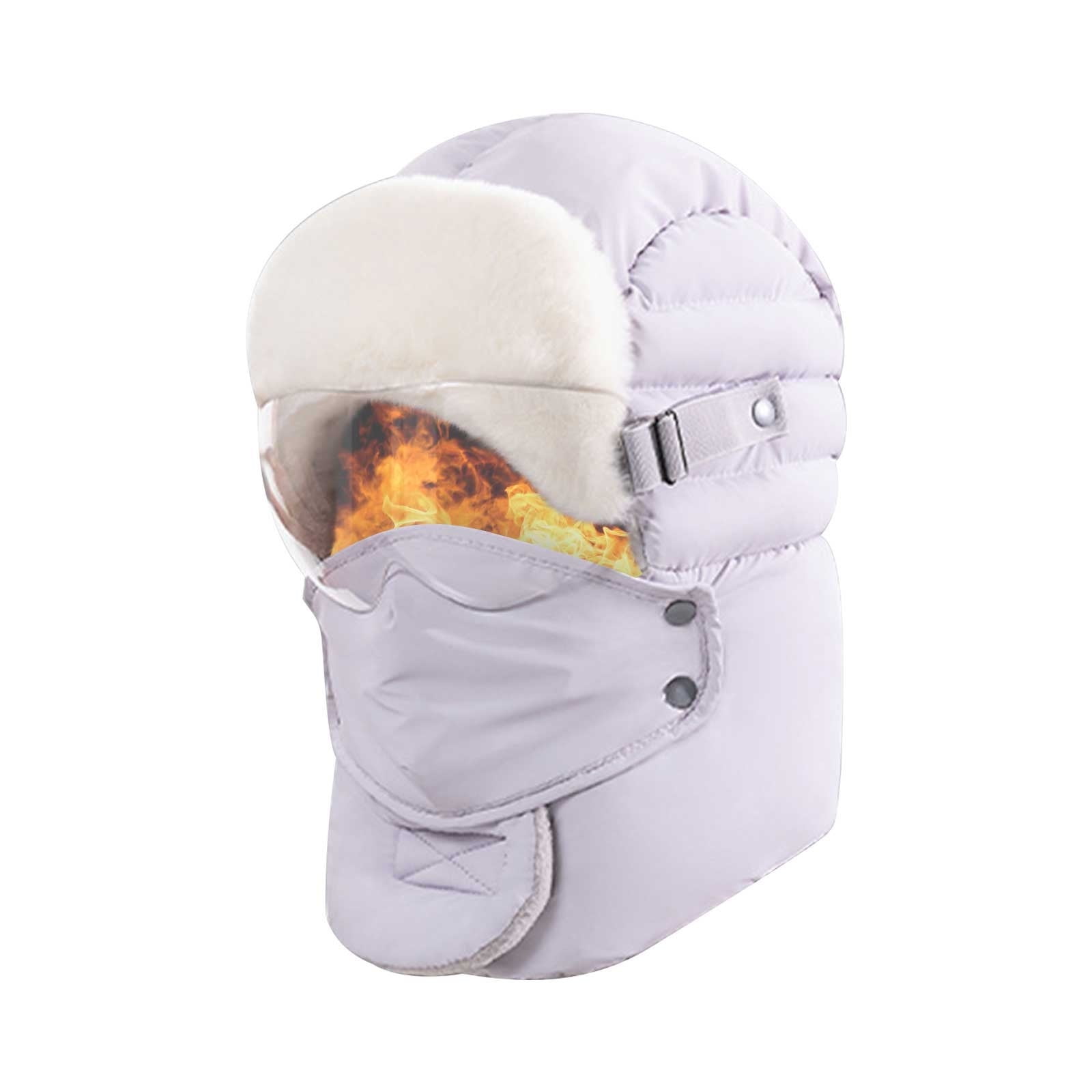 Lunxisen 2 Pcs Men's and Women's Winter Skiing Masks Outdoor Bicycle Windproof Warm Hats,Winter Cold Masks