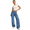 Blue, variant on Zynoxe Womens Wide Leg Jeans Casual High Waisted Straight Loose Fit Denim Pants with Pockets Solid Color Work Wearable Waistband Palazzo Pants for Women Black L