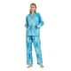 thumbnail image 1 of GLOBAL Conjunto de Pijamas de Franela para Mujer, Pijamas 100% Algodón para Mujer, Ropa de Estar por Casa, Manga Larga, Botón, Cordón en la Cintura, Ropa de Dormir Cálida, Azul Cielo, Teñido Anudado S, 1 of 6