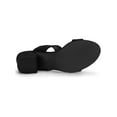 thumbnail image 5 of BLISSFUL STEP Women's Sandals Block Heels Dual Straps Slide Sandals Black 7, 5 of 7