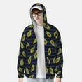 thumbnail image 4 of Goofa Avocado Printed Women's UPF 50+ Sun Protection Hoodie Jacket Lightweight Long Sleeve Sun Shirt for Women with Pocket Hiking Outdoor-X-Large, 4 of 9