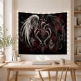 thumbnail image 5 of Ornate Anatomical Heart with Textures Adorned Accents Detailed, Spooky Gothic for Gothic Decor Fans, Dark Art Decor, Halloween Gift, Tapestry Wall Hanging for Bedroom and Dorm, 5 of 7
