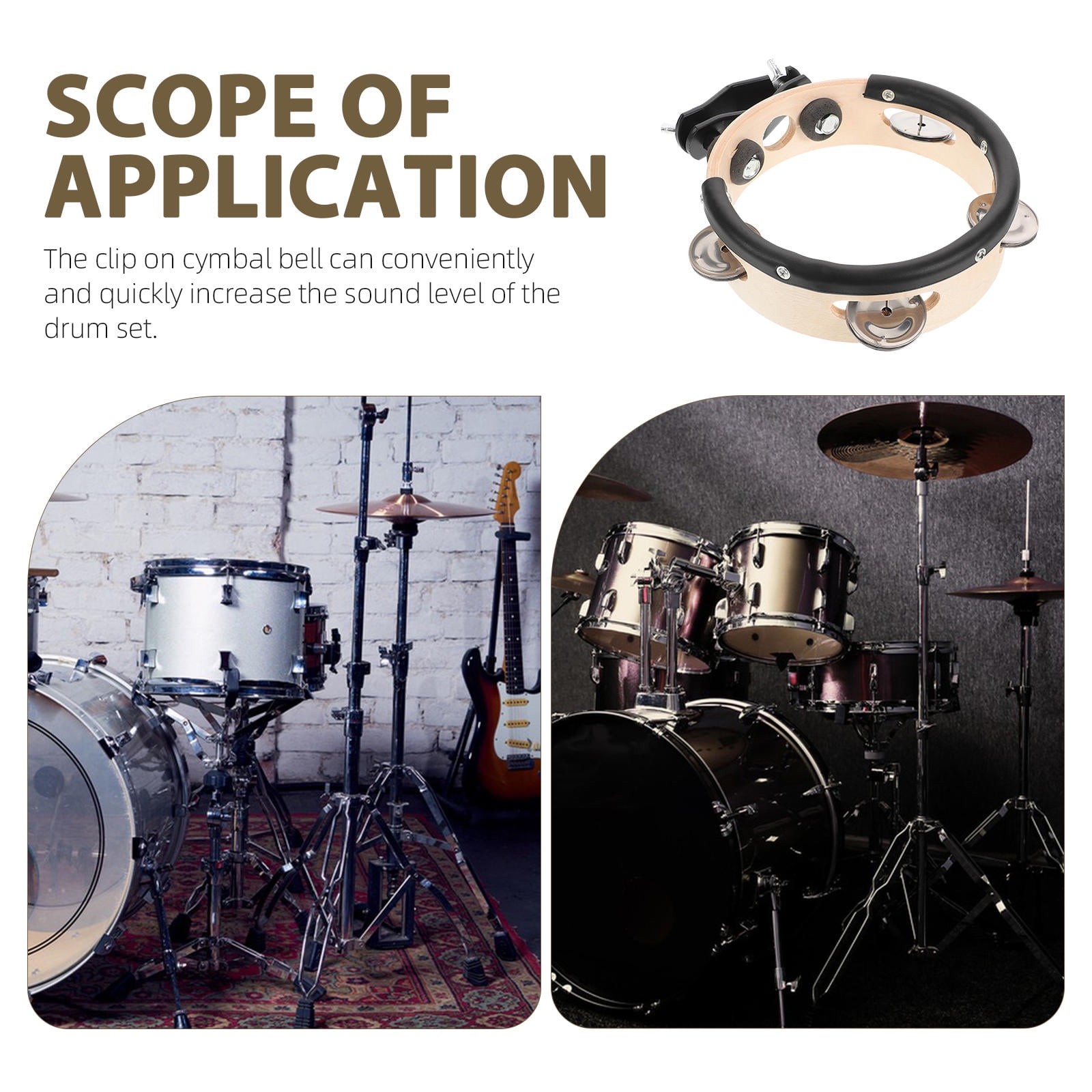 Raindrops Tambourine Handheld Music Instrument with Replaceable Drum and Parts for Shaking and Percussion Play