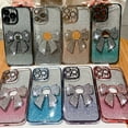 thumbnail image 5 of for iPhone Case,Glitter Sparkle Sparkly Gradient Bow Bumper Camera Lens Protection Soft Shockproof Phone Case (Green,iPhone 15 Pro), 5 of 6