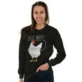thumbnail image 4 of Guess What Chicken Butt Silly Joke Plus Size Long Sleeve Graphic Tee Shirt Brisco Brands 2X, 4 of 5