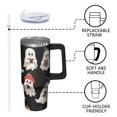 thumbnail image 3 of Halloween Gift 30oz Spooky Pumpkin Coffee Travel Tumbler with Handle and Straw Lid – Insulated Cup, 3 of 5