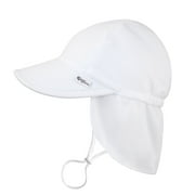 green sprouts Breathable Flap Sun Protection Hat-White-9/18mo