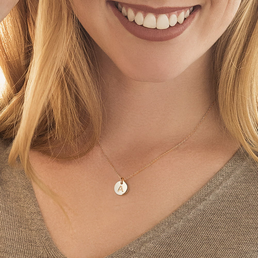 Initial Disc Necklace – Every Day Collective Co.
