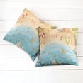 thumbnail image 6 of Ambesonne Graphic Beach Throw Pillow Cover 2 Pack, Cartoon Coast Fun, 16", Multicolor, 6 of 7