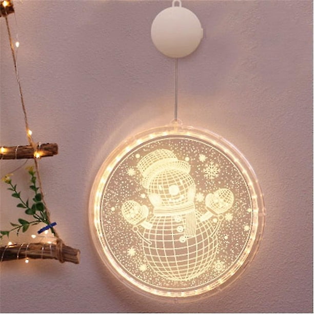 Guirnalda navideña de luces Led con puerta de Papá Noel, guirnalda colgante de pared, decoración navideña para el hogar, regalos