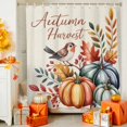 thumbnail image 5 of Shower Curtains for Bathroom-36"x72",Retro Autumn Harvest Waterproof Bath Curtain Grommet Shower Curtain Set, 5 of 7