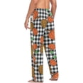 thumbnail image 6 of Men's Pajama Pants with Pockets Sleepwear Lounge Pants Stretch Casual Fall Autumn Leopard Pumpkins Thanksgiving Buffalo Plaid, 6 of 7