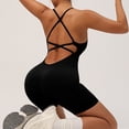 thumbnail image 6 of CHUMUD Womens Workout Outfit Built-In Bra Crisscross Back Tummy Control Butt Lifter Bodysuit Shorts, Seamless Activewear Romper Yoga Gym, 6 of 6