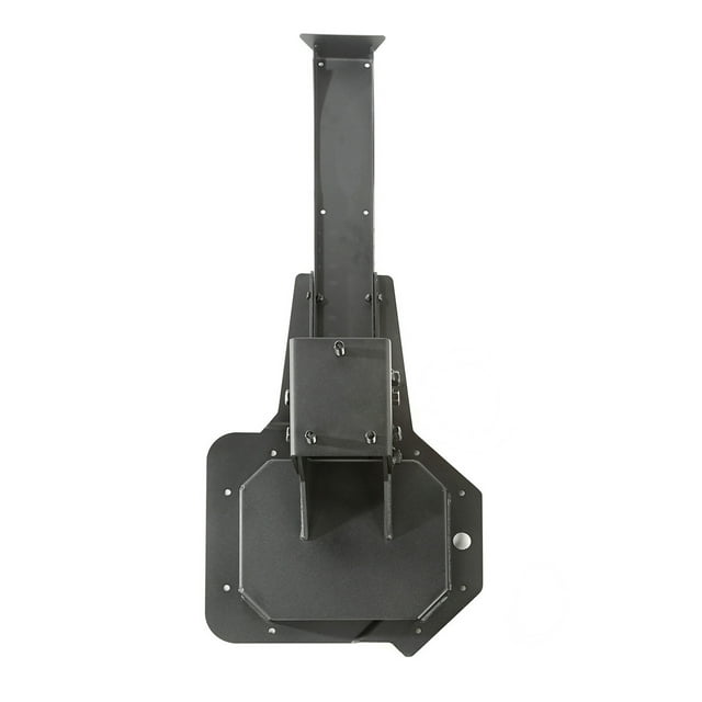 Fits 2007-2018 Jeep Wrangler JK Rugged Ridge Spare Tire Carrier 11546.52 Heavy Duty Off-Road; Tailgate Mount; Black; Aluminum; Direct Fit 5 x 5 Inch Bolt Pattern