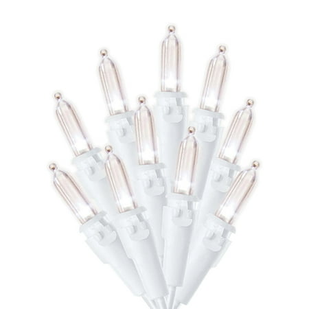 - Celebrations Mini Light Set 100 Lights Warm White Led Glass Indoor/Outdoor Use White Cord