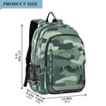 thumbnail image 2 of FORMRS Unisex School Backpack for Niños 17" Travel Laptop Bag with Compartment Pockets, Forest Camouflage Pattern, 2 of 7
