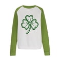 thumbnail image 4 of YABCSAZ Women's St Patrick's Day T-Shirt Irish Sweatshirts Long Sleeve Sequin Shamrock Clover Printed Irish Pullover Casual Loose Oversize Charms Shirts Blouse Paddy's Day Great Parade Tops, 4 of 7