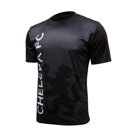 Icon Sports Chelsea FC Essential Game Day Tee - Officially Licensed Unisex Adult Short Sleeve Soccer Polyester T-Shirt Black L