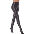 thumbnail image 2 of YONGHS Women's Opaque Footed Pantyhose Glossy Tight Hosiery Bodystockings Ballet Dance Yoga Leggings Dark Gray M, 2 of 7