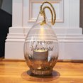 thumbnail image 2 of Wonderful - 15.5" Gold Beaded Glass Lantern, 2 of 7