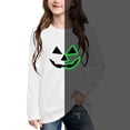 thumbnail image 3 of DJDLJWCJ Girls Halloween Long Sleeve T-Shirt Cotton Funny Noctilucent Print Tops Stretch Soft Casual Shirts White Size 3T, 3 of 10