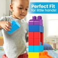 thumbnail image 3 of MEGA BLOKS First Builders Toddler Blocks Toys Set, Big Building Bag with 80 Pieces and Storage, Blue, Ages 1+ Years C25, 3 of 7